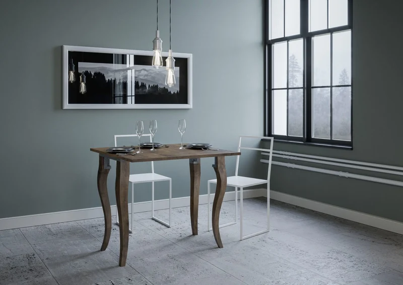 Olanda Libra - Consolle classica allungabile in tavolo apertura a libro cm 90x90/45x78h - vari colori