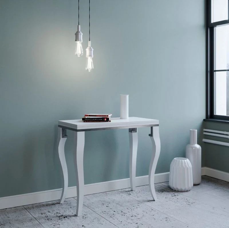 Olanda Libra - Consolle classica allungabile in tavolo apertura a libro cm 90x90/45x78h - vari colori