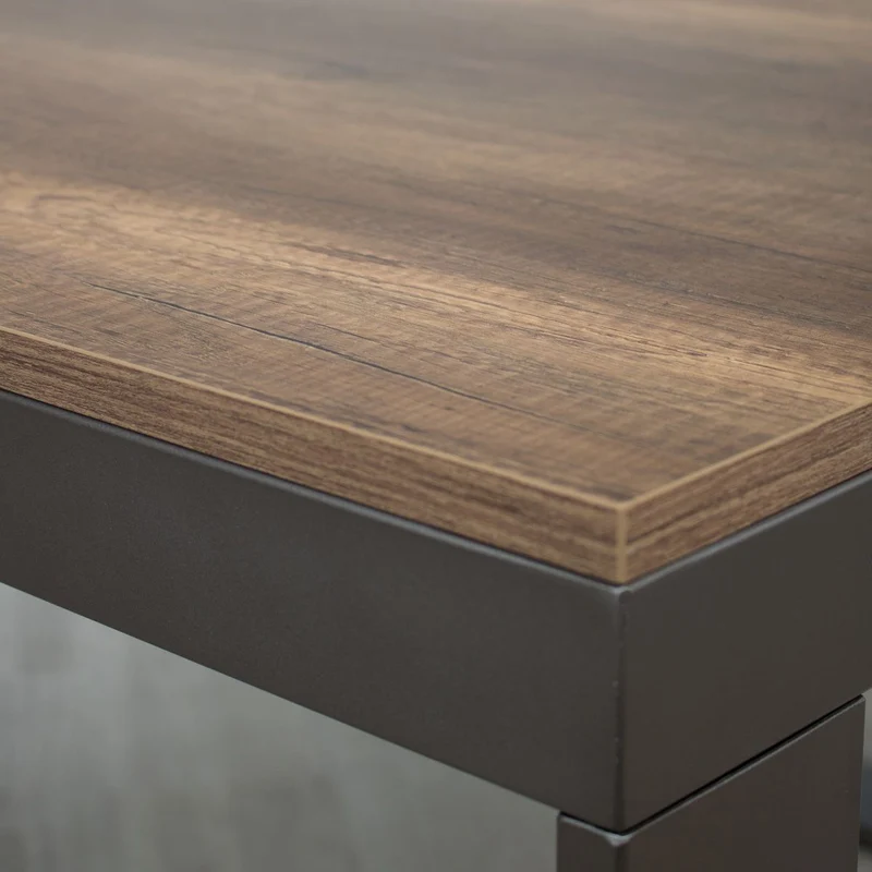 Tavolo da pranzo allungabile industrial struttura in metallo piano in legno - Vari modelli