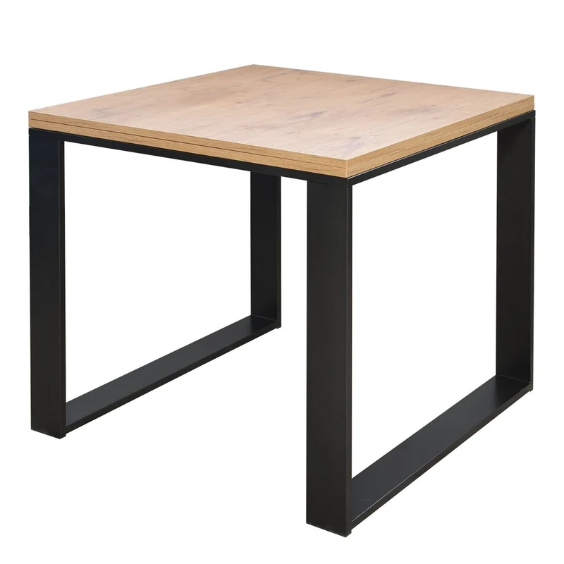 Tavolo da pranzo allungabile industrial in metallo e legno cm 120/240x90x78h - Vari colori