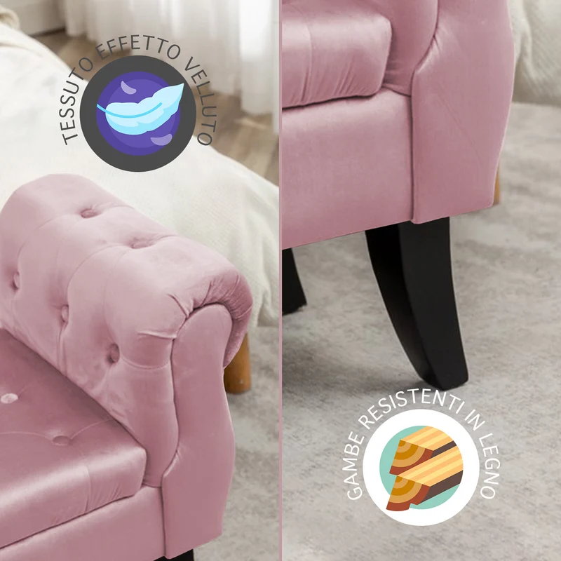 Divanetto In Velluto Panca Contenitore Pouf Porta Oggetti Il Gruppone