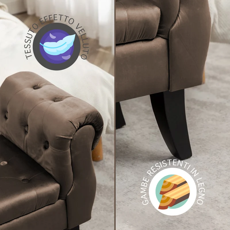 Divanetto In Velluto Panca Contenitore Pouf Porta Oggetti Il Gruppone