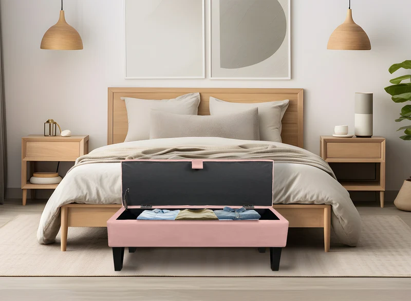 Divanetto In Velluto Panca Contenitore Sgabello A Pie Di Letto Cassapanca il Gruppone