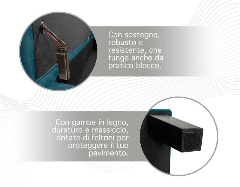 Divanetto In Velluto Panca Contenitore Sgabello A Pie Di Letto Cassapanca il Gruppone