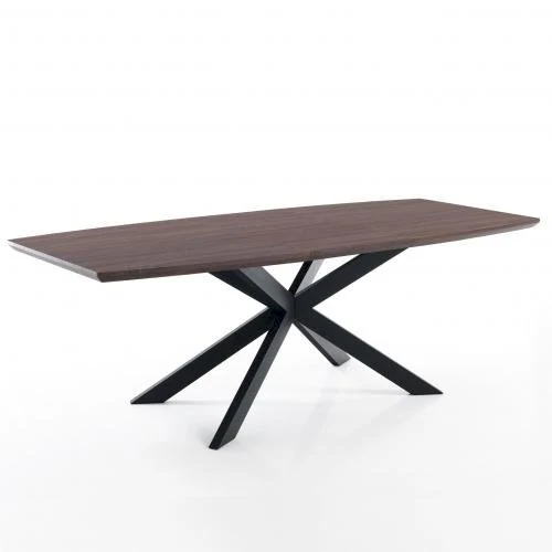 Tavolo design da pranzo allungabile piano in legno gambe in metallo cm 160/210x90x76h - vari colori