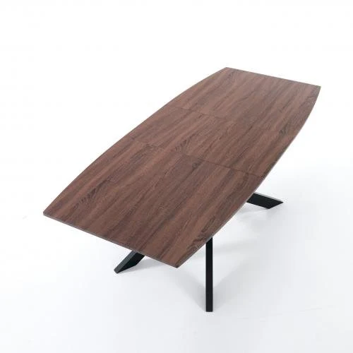 Tavolo design da pranzo allungabile piano in legno gambe in metallo cm 160/210x90x76h - vari colori