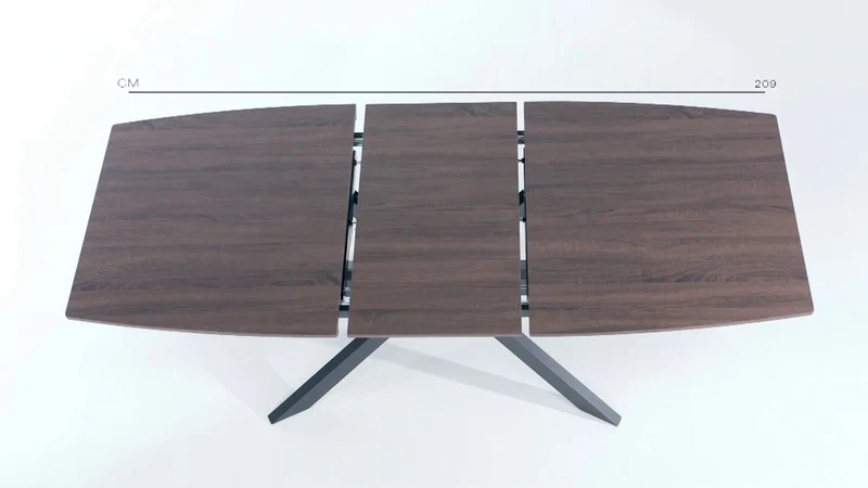 Tavolo design da pranzo allungabile piano in legno gambe in metallo cm 160/210x90x76h - vari colori