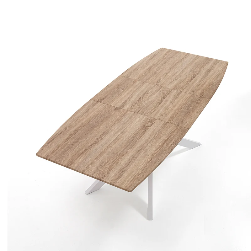 Tavolo design da pranzo allungabile piano in legno gambe in metallo cm 160/210x90x76h - vari colori