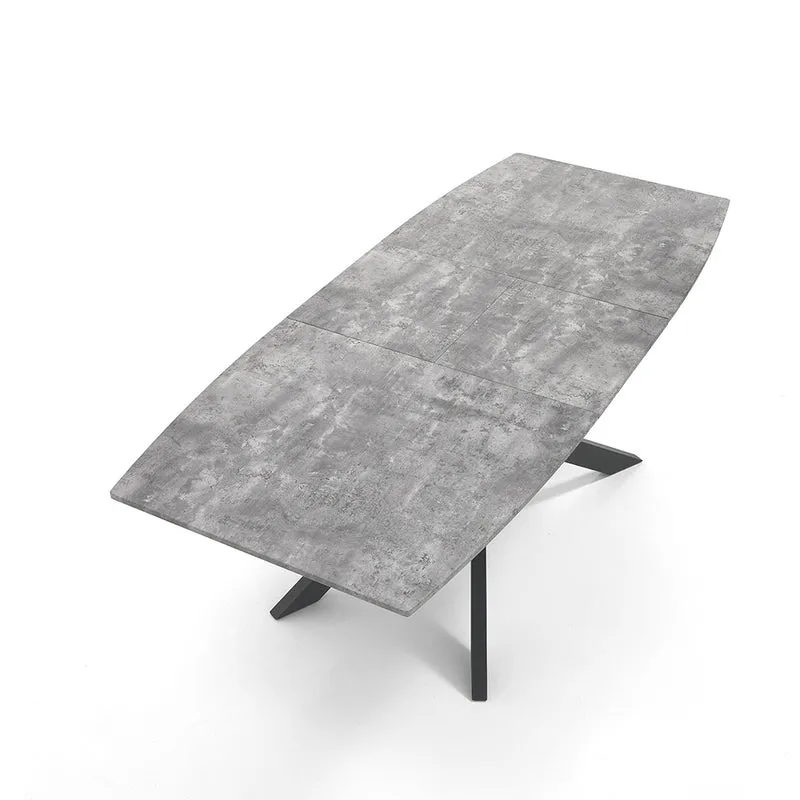 Tavolo design da pranzo allungabile piano in legno gambe in metallo cm 160/210x90x76h - vari colori
