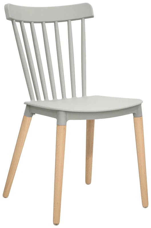 Set da 2 Sedia moderna living in polipropilene e legno cm 44x51x84h - vari colori