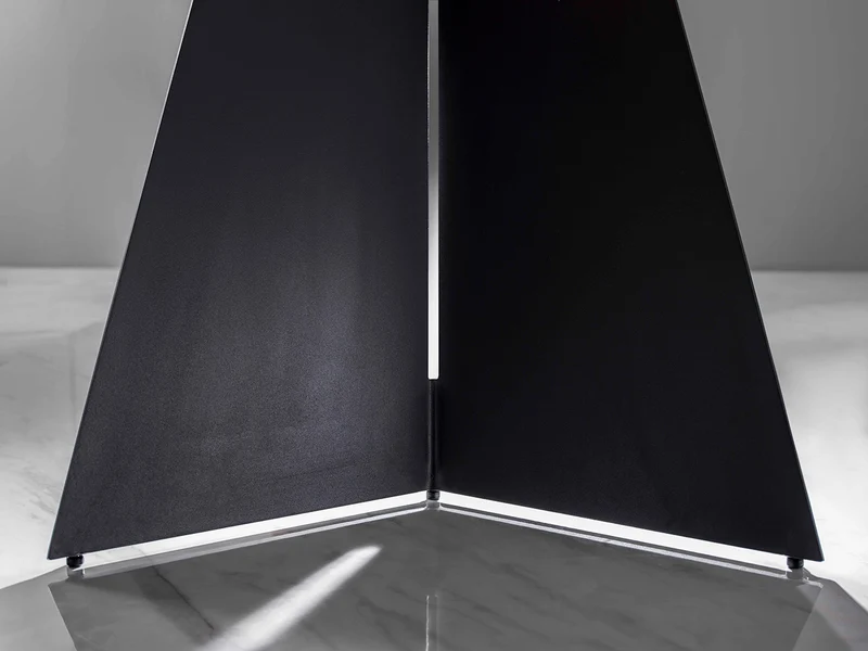 Altero - Tavolo design fisso piano gres porcellanato effetto marmo cm 238x110x76h - vari colori