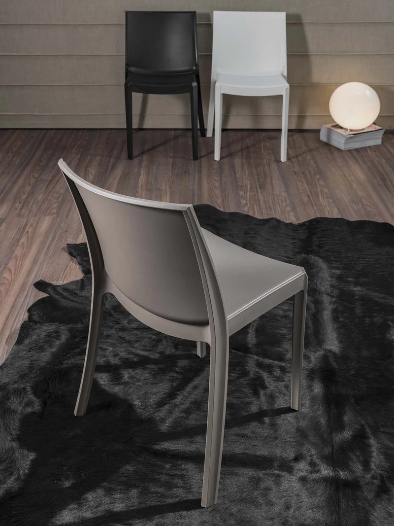 Penny - Set da 4 Sedia moderna in polipropilene per interno o esterno cm 42x54x81h- vari colori