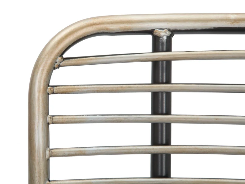 Sgabello alto da bar seduta con schienale in metallo stile industriale cm 45x45x102h