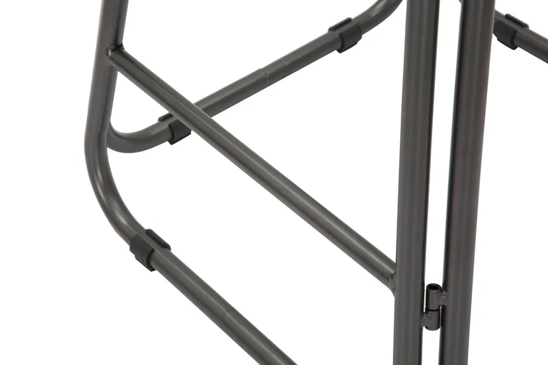 Sgabello alto da bar seduta con schienale in metallo stile industriale cm 45x45x102h