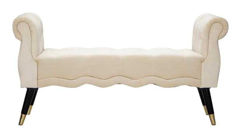 Panca design classico in velluto lavorazione capitonnè cm 120x40x60 - vari colori