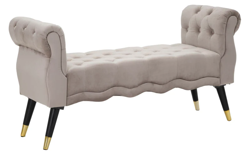 Panca design classico in velluto lavorazione capitonnè cm 120x40x60 - vari colori