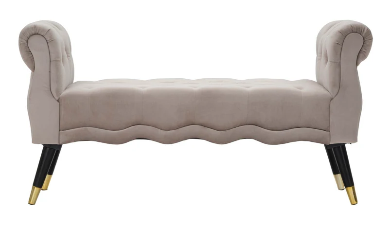 Panca design classico in velluto lavorazione capitonnè cm 120x40x60 - vari colori