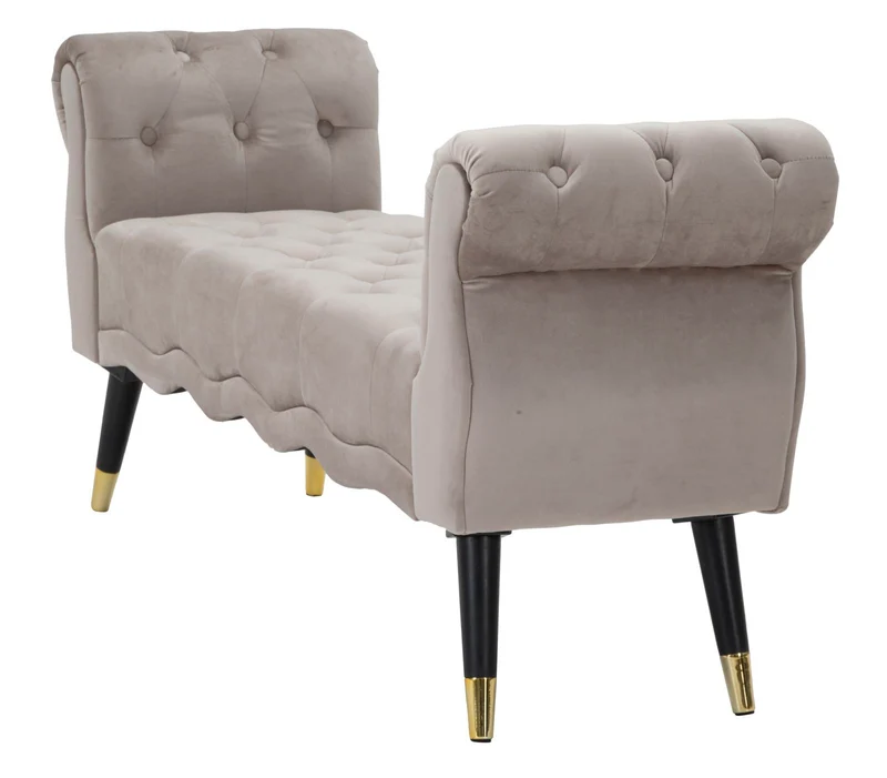 Panca design classico in velluto lavorazione capitonnè cm 120x40x60 - vari colori