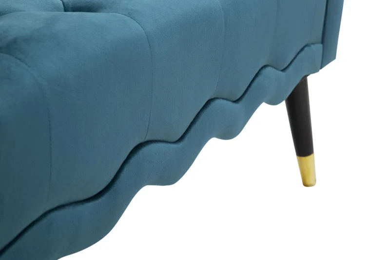 Panca design classico in velluto lavorazione capitonnè cm 120x40x60 - vari colori