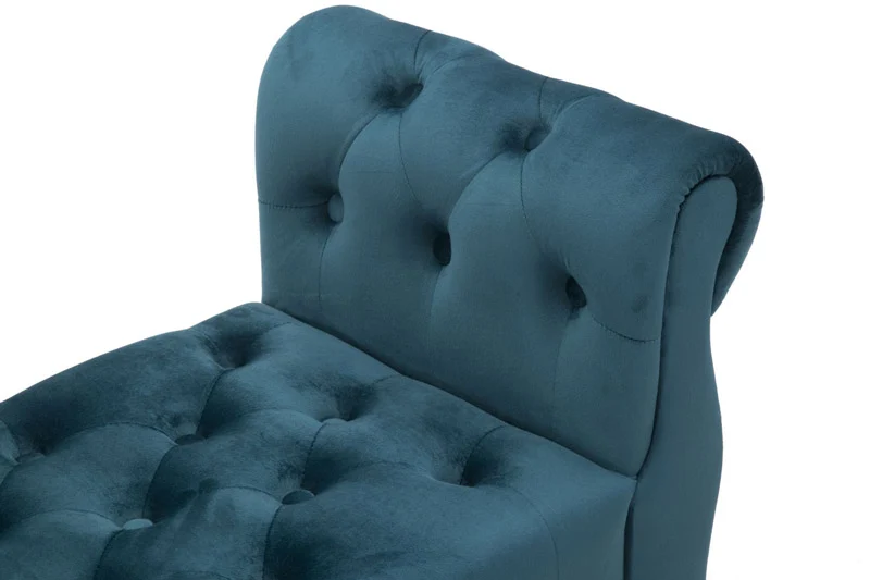Panca design classico in velluto lavorazione capitonnè cm 120x40x60 - vari colori