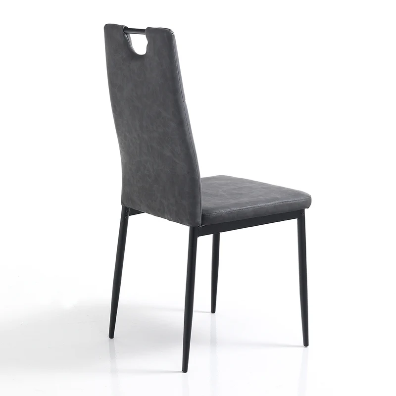 Set da 4 sedia moderna design in similpelle effetto invecchiato cm 44x50x97h - vari colori
