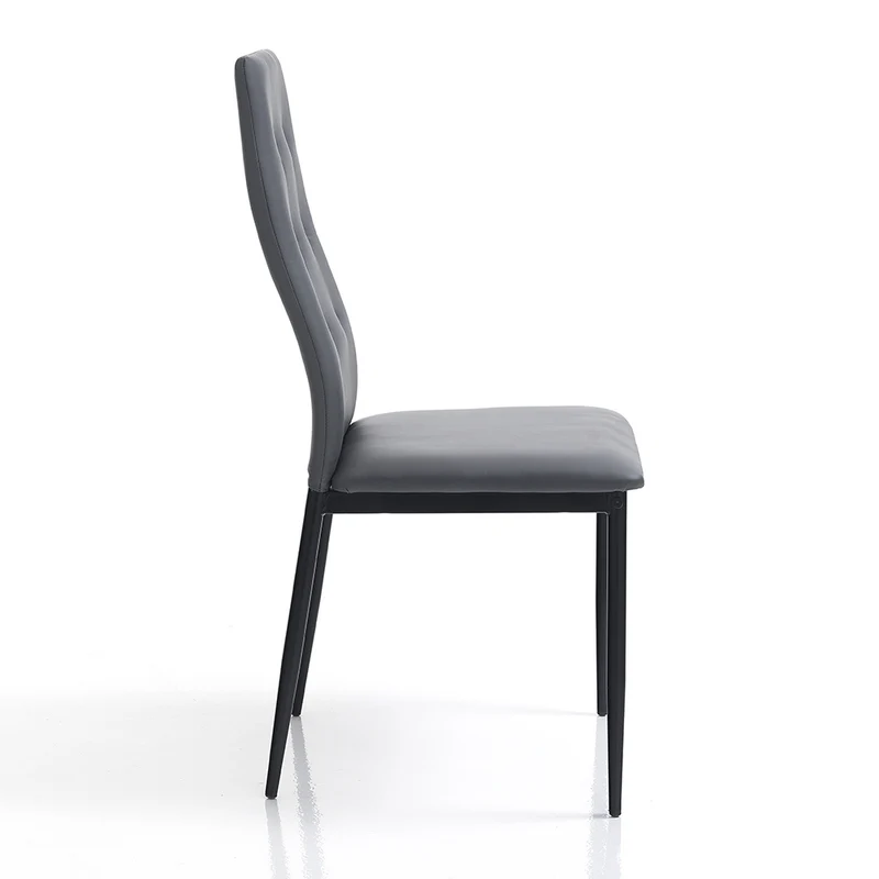 Set da 4 sedia living schienale alto in similpelle cm 44x55x97h - vari colori