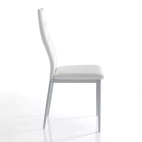 Set da 4 sedia living schienale alto in similpelle cm 44x55x97h - vari colori