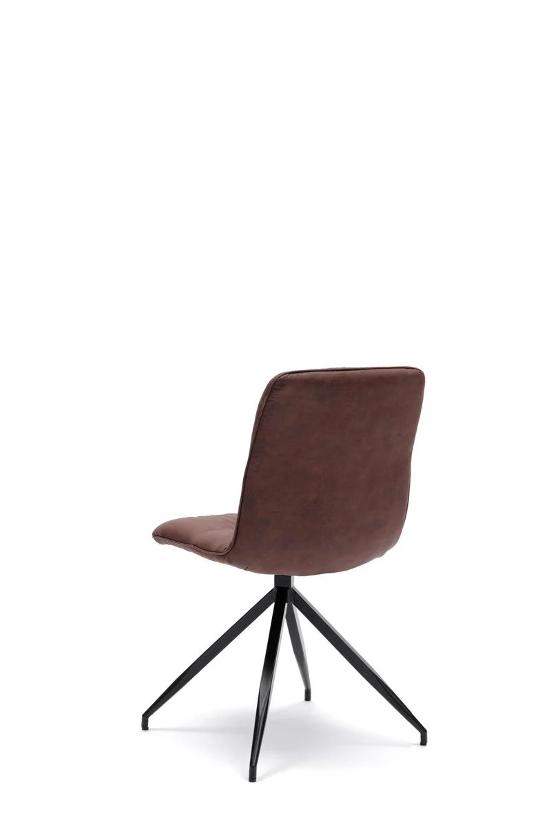 Set da 4 Sedia moderna imbottita rivestita in tessuto gambe in metallo cm 43x38x86h - vari colori
