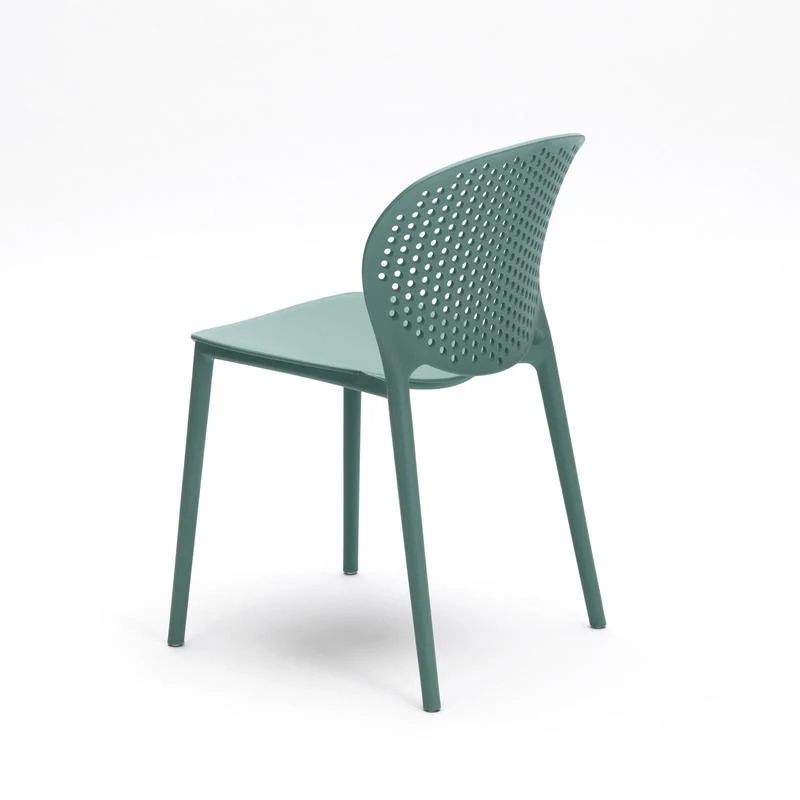 Set da 4 Sedia moderna in polipropilene per interno o esterno cm 48x56x80h - vari colori