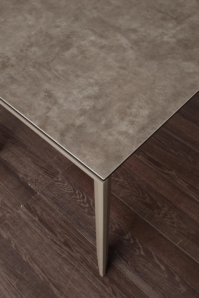 Ceramique Duo - Tavolo da pranzo allungabile piano ceramica cm 140/240x90x76h - vari colori