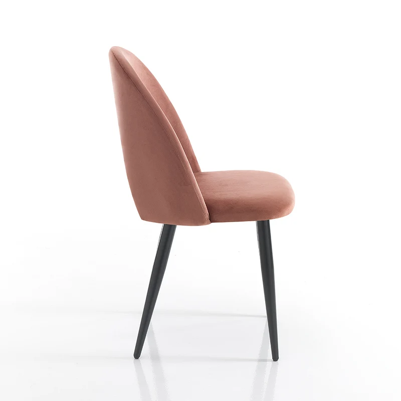 Set da 4 sedia living moderna rivestita in tessuto effetto velluto cm 48x54x87h - vari colori