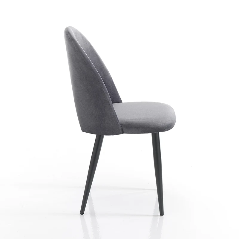 Set da 4 sedia living moderna rivestita in tessuto effetto velluto cm 48x54x87h - vari colori