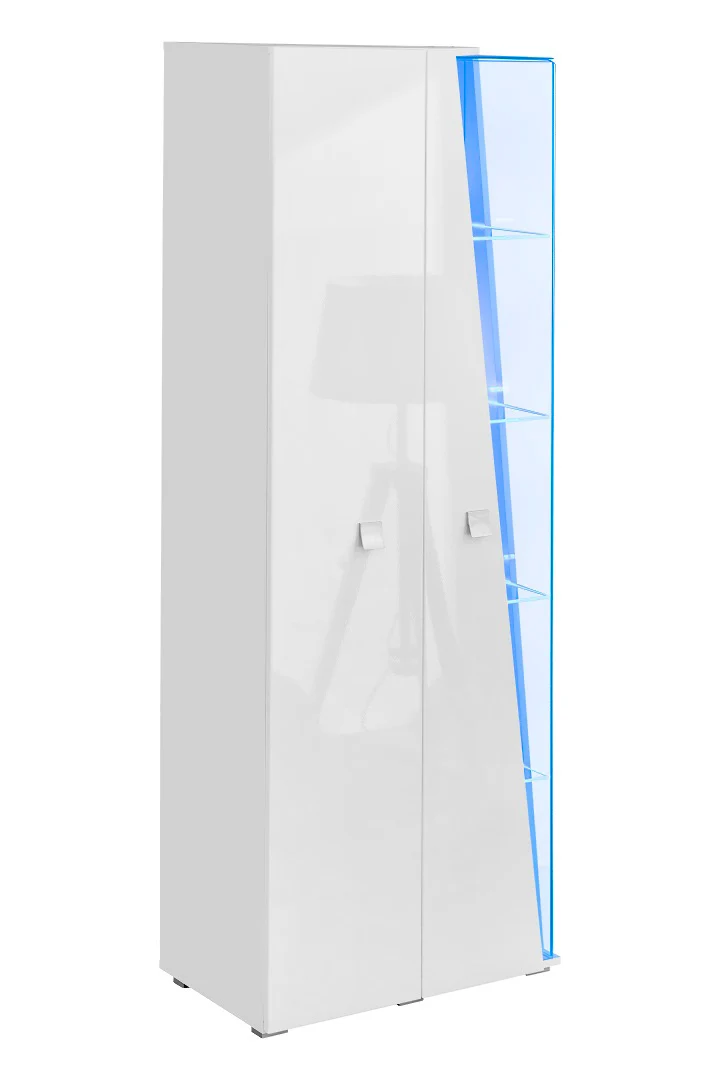 Dubai - Soggiorno completo design moderno mobile tv vetrina e credenza bianco lucido