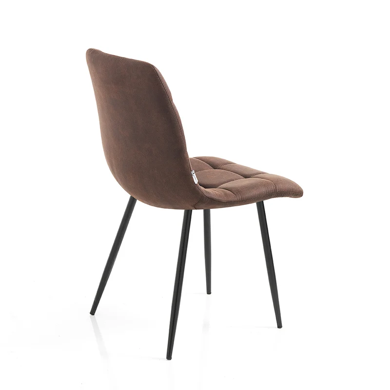 Set da 4 sedia design scocca in tessuto effetto invecchiato cm 44x56x87h - vari colori