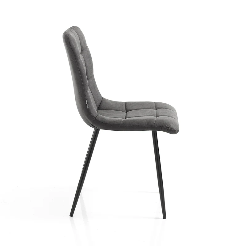 Set da 4 sedia design scocca in tessuto effetto invecchiato cm 44x56x87h - vari colori