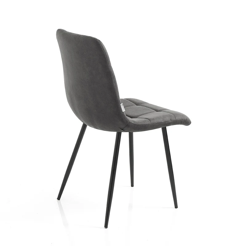 Set da 4 sedia design scocca in tessuto effetto invecchiato cm 44x56x87h - vari colori