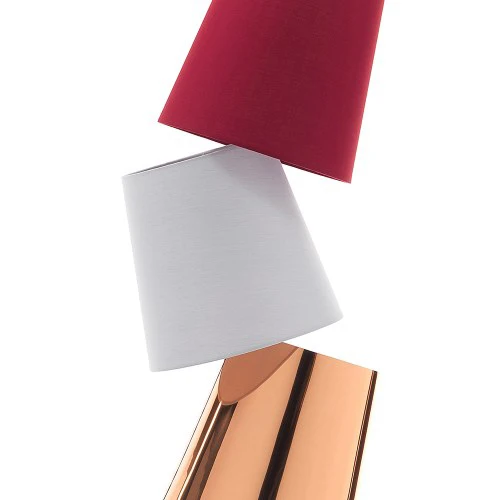 Lampada da terra con 3 luci paralumi colorati e asta in metallo cm 33x25x162h