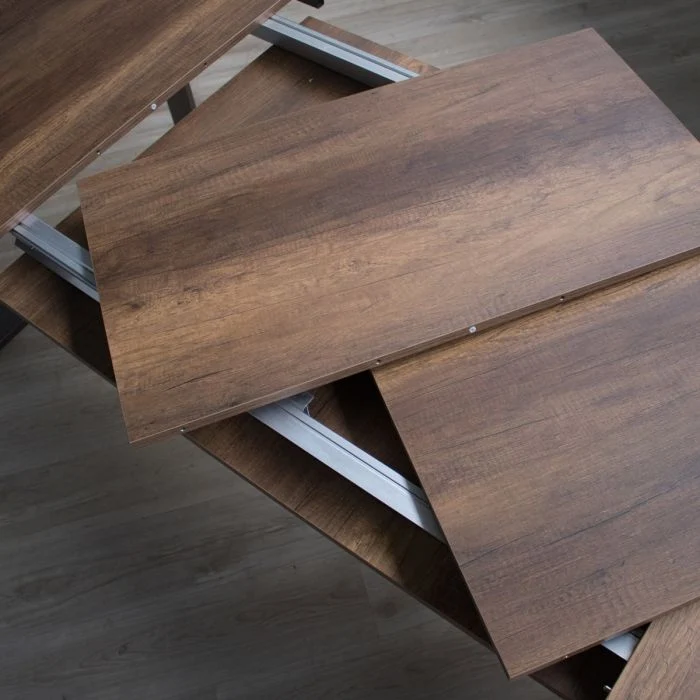 Garamond Evolution - Tavolo allungabile industrial gambe in metallo piano in legno - Vari modelli