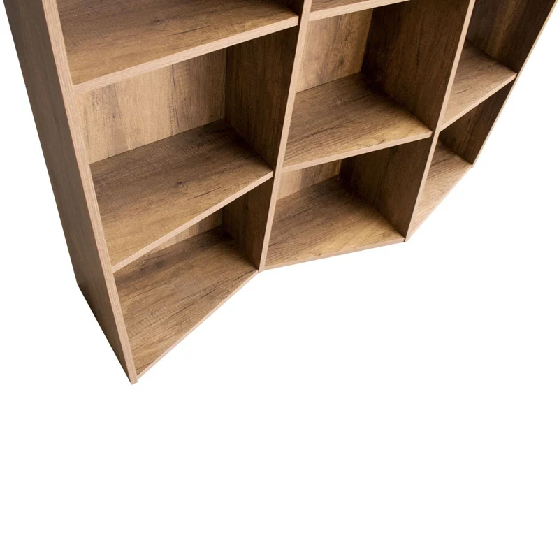 Desir - Libreria asimmetrica design moderno da salotto in legno vani a giorno - vari modelli
