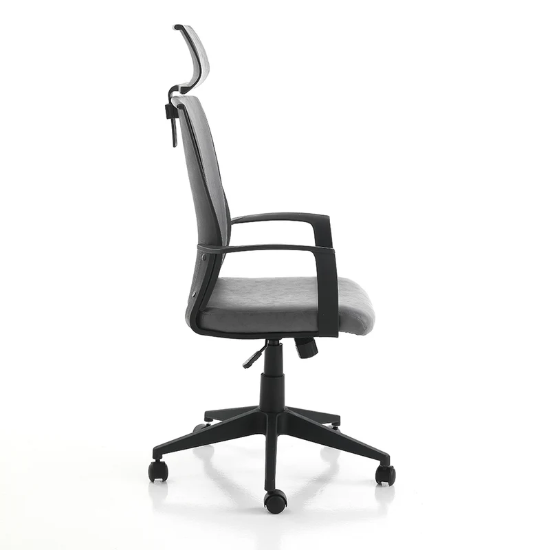 Poltrona da ufficio in similpelle con poggiatesta regolabile cm 61x61x121/131h