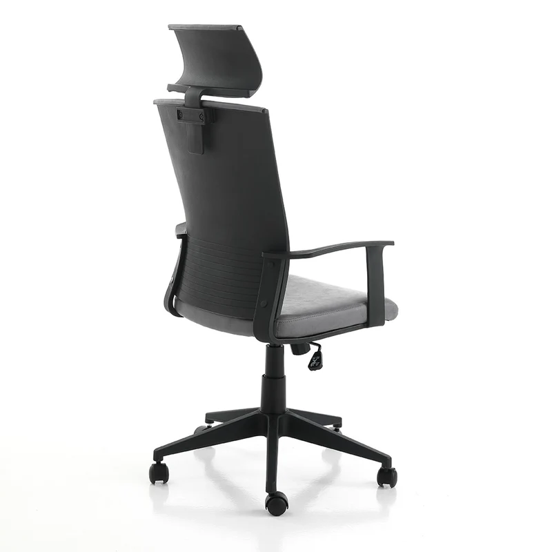 Poltrona da ufficio in similpelle con poggiatesta regolabile cm 61x61x121/131h
