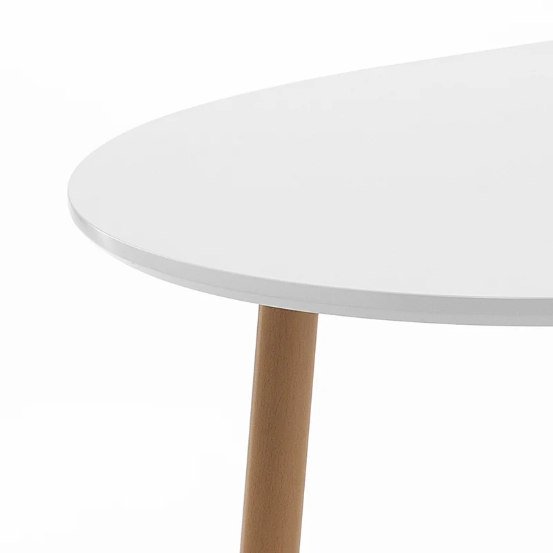 Tavolo ovale allungabile in metallo e legno bianco e rovere cm 160/220x90x75h