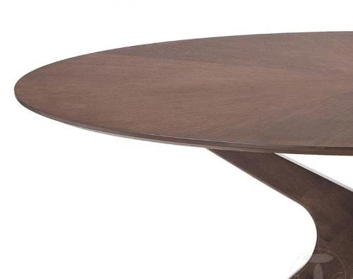 Tavolo ovale moderno da salotto base in legno massello cm 190x110x75h - vari colori