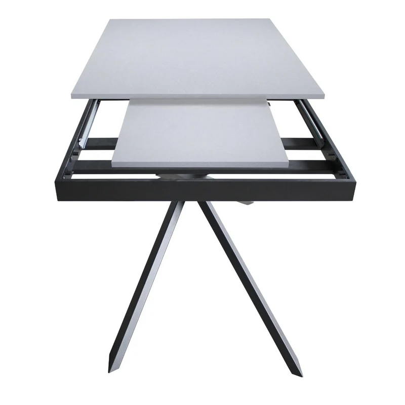 Yasir - Tavolo allungabile moderno gambe intrecciate in metallo cm 160/220x90x74h - vari colori