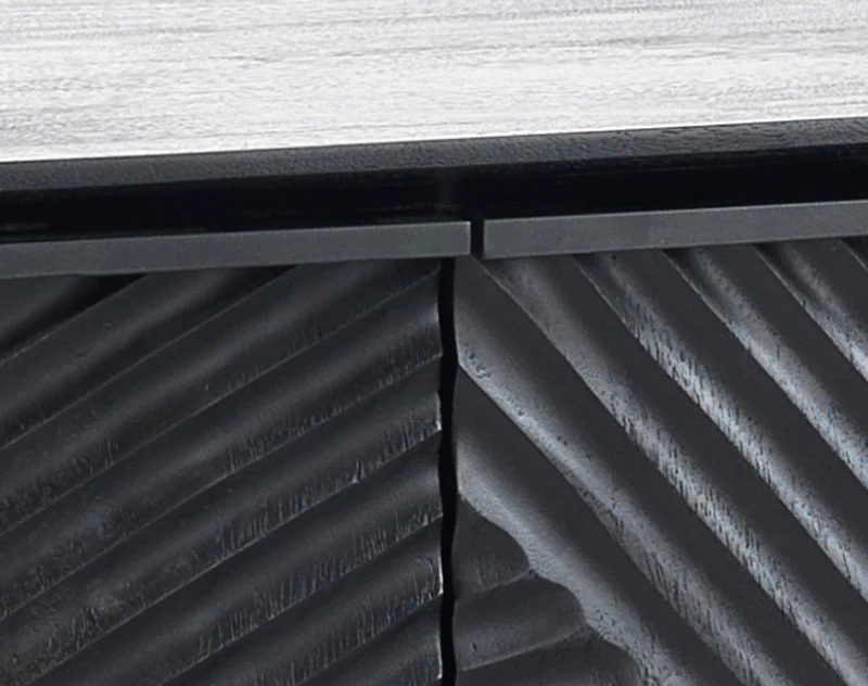Madia in legno massello di mango 4 ante stile etnico cm 150x40x80h