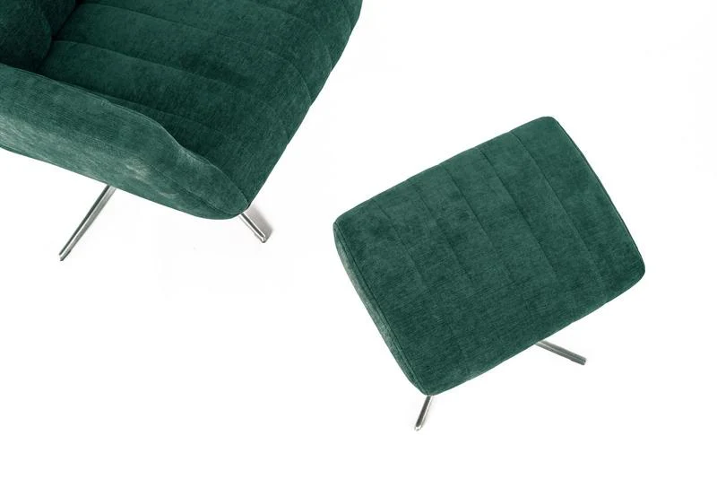 Poltrona moderna con schienale reclinabile e poggiapiedi cm 76x61x74h - vari colori