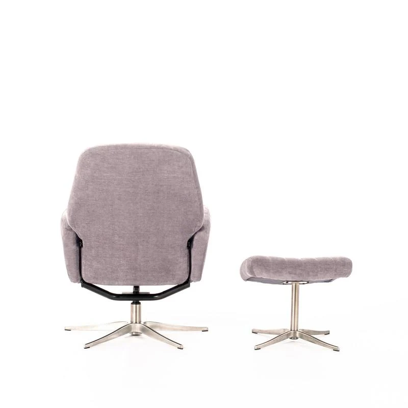 Poltrona moderna con schienale reclinabile e poggiapiedi cm 76x61x74h - vari colori