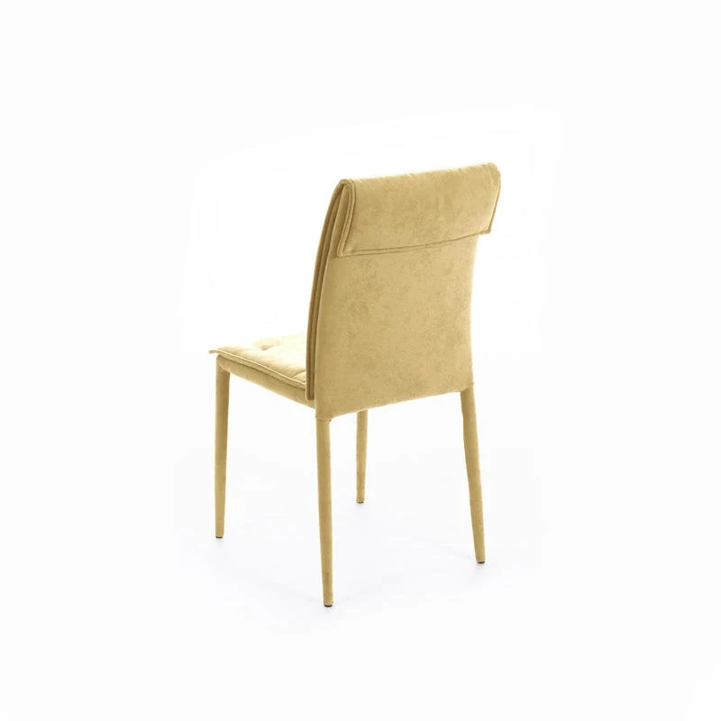 Set da 4 Sedia moderna per soggiorno in metallo e tessuto cm 44x56x91h - vari colori
