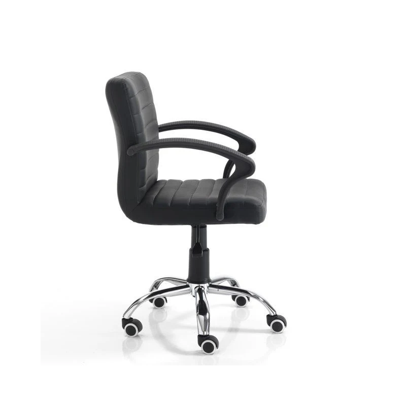 Poltrona da ufficio o da studio in ecopelle altezza regolabile con rotelle cm 57x56x82/92h