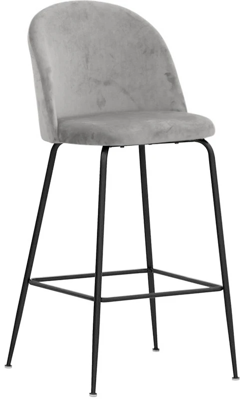 Set da 2 Sgabello alto moderno seduta in velluto cm 44x42x108h - vari colori